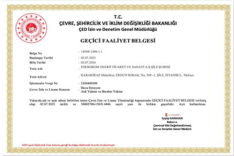 Geçici Faaliyet Belgesi